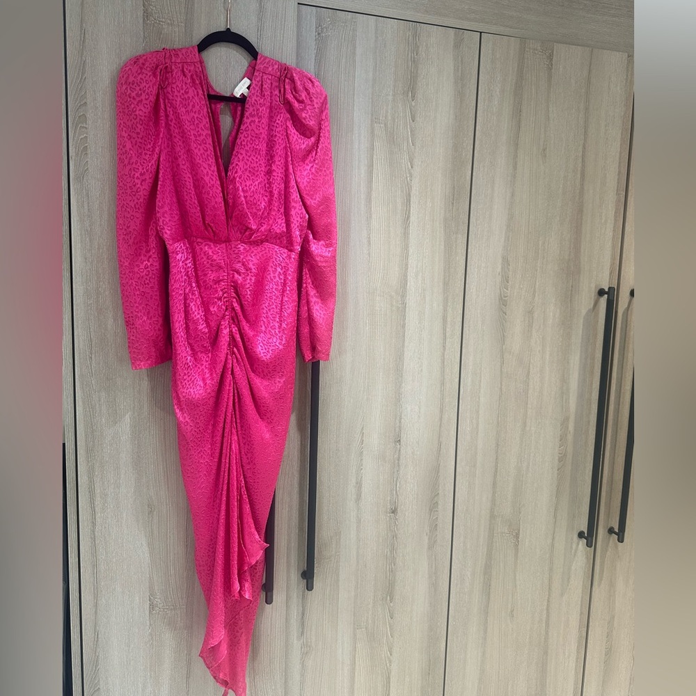 Ronny Kobo Collection Fuchsia Long Sleeve Dress